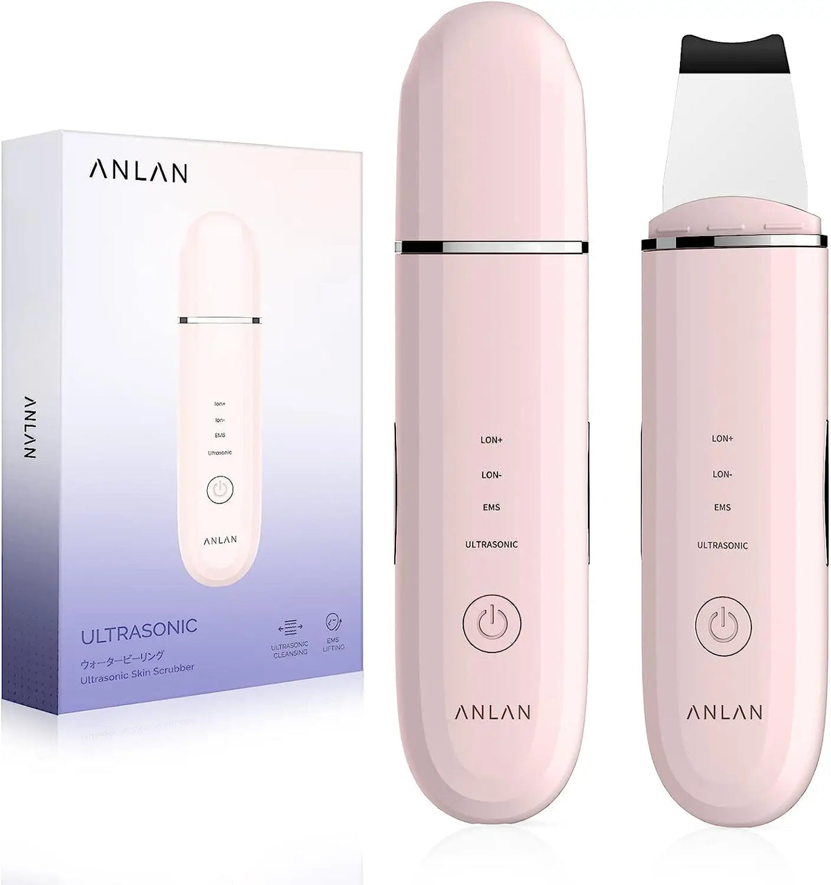 ANLAN Ultrasonic Skin Scrubber – 4-Mode Facial Pore Cleansing Spatula with Microcurrent Lifting