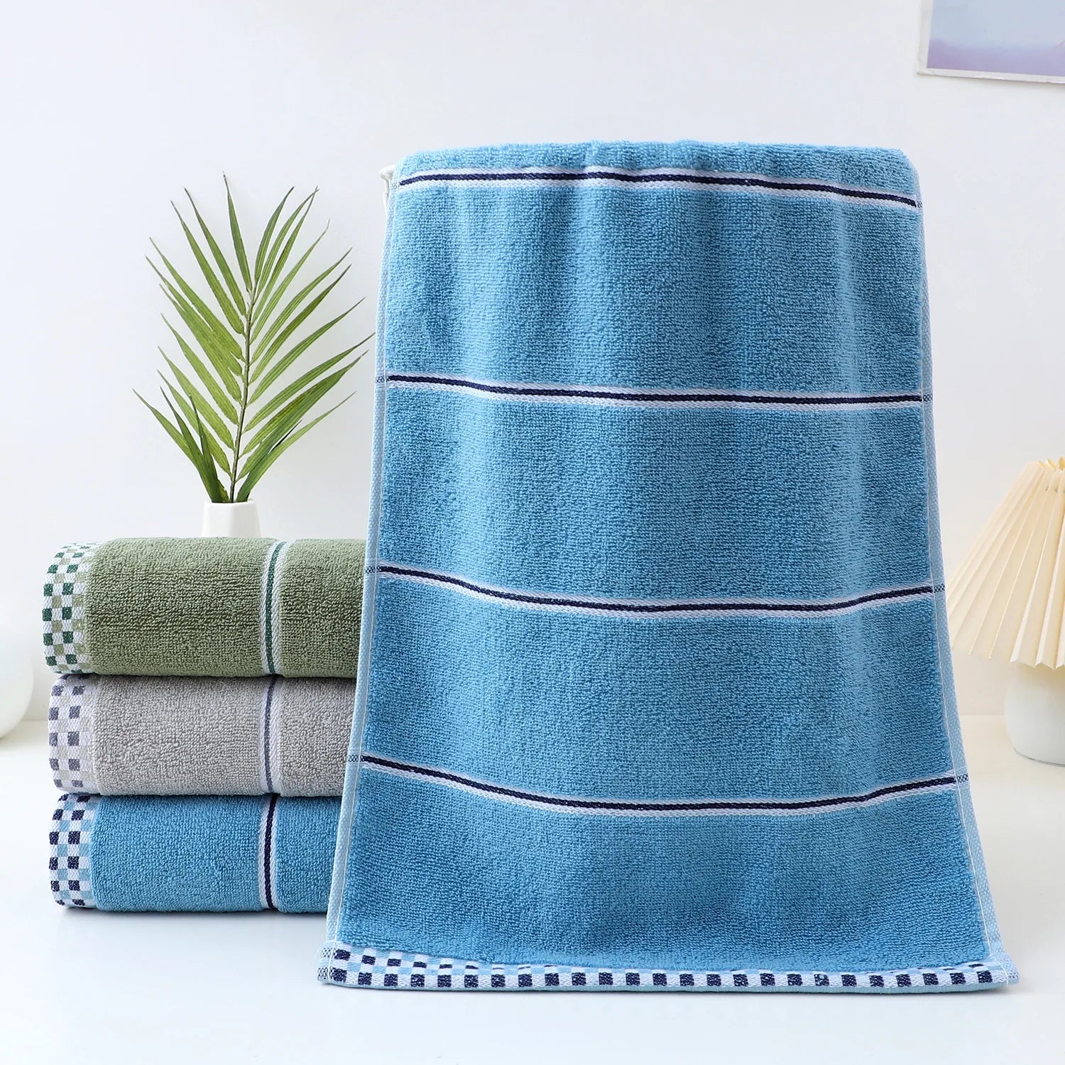 Jacquard Cotton Face Towel – Soft, Absorbent & Skin-Friendly, 3 Colors