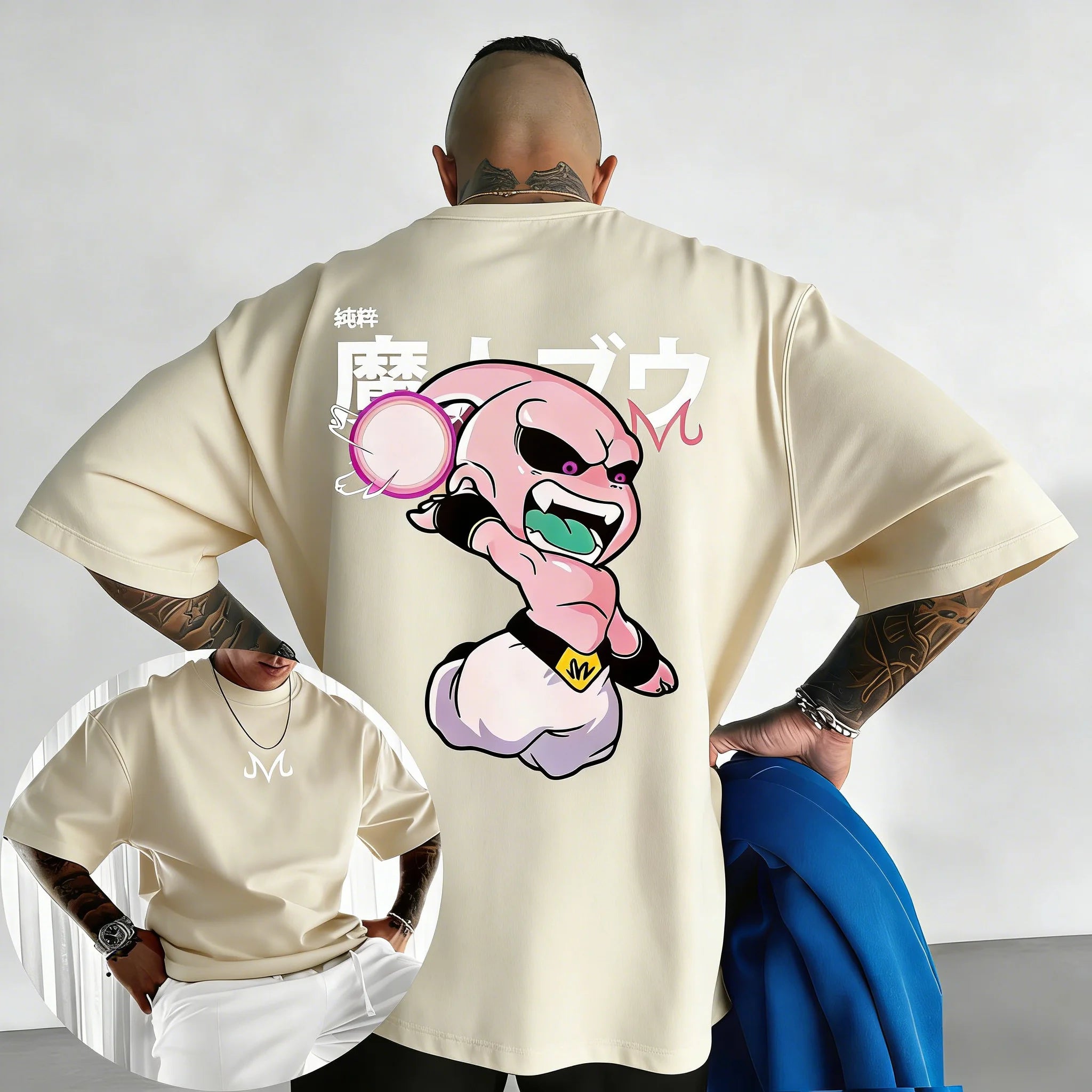 Dragon Ball Anime Cotton T-Shirt — Majin Buu Hip Hop Street Style Tee