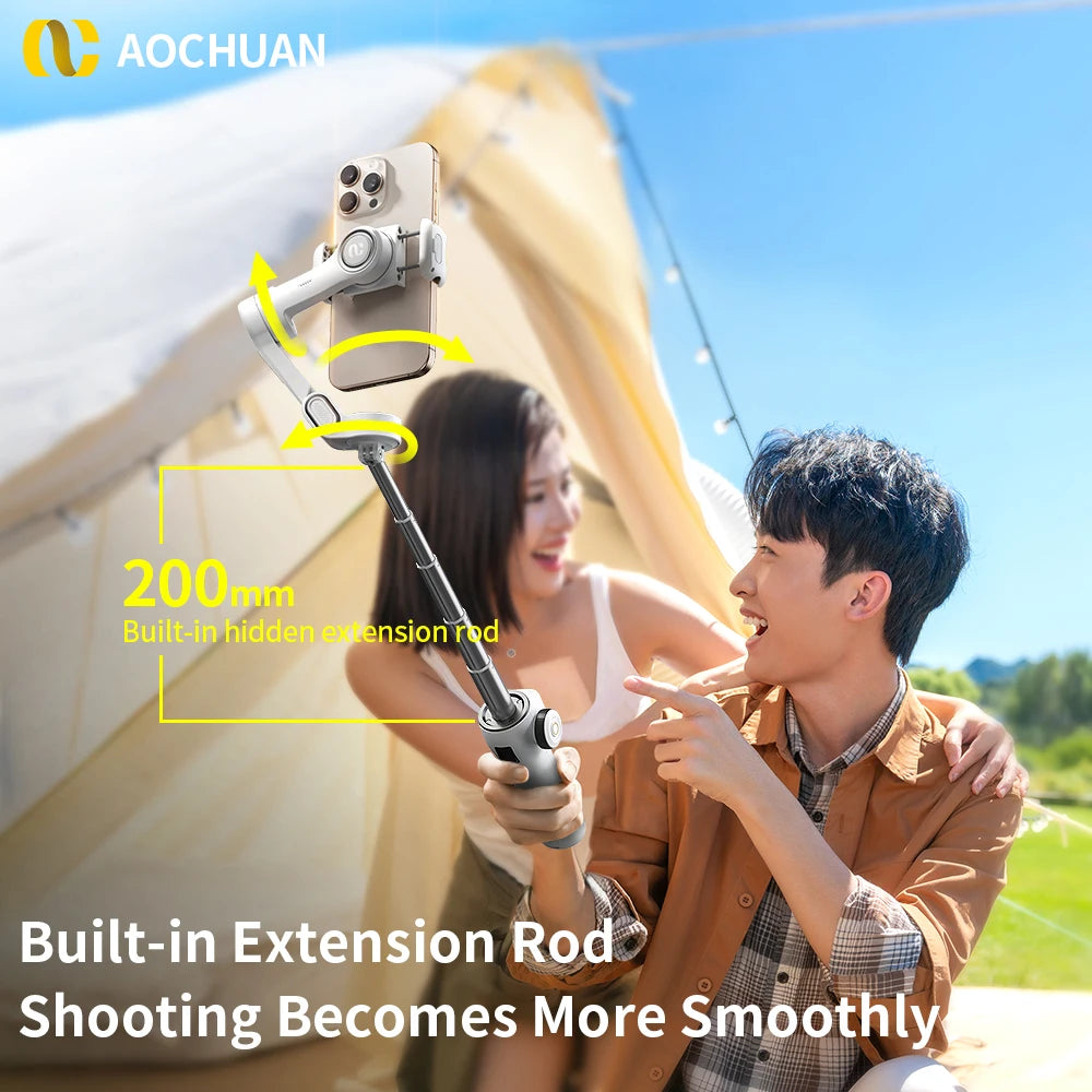 AOCHUAN 3-Axis Handheld Gimbal Phone Stabilizer — Smooth Video for iPhone & Android