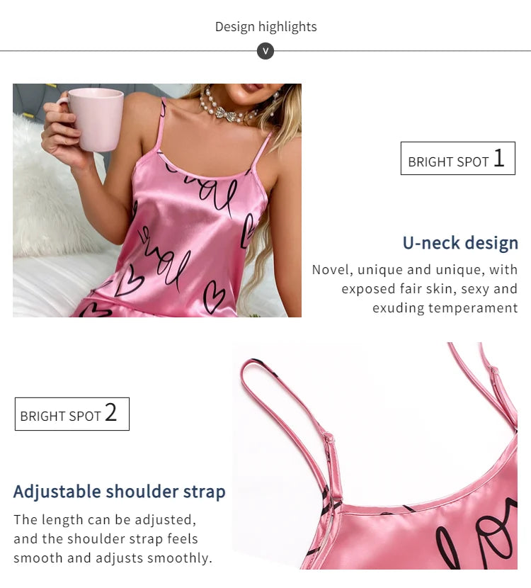 Satin Cami Slip Nightdress — Silky Sleeveless Chemise