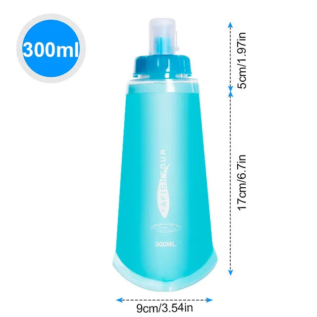 Outdoor Collapsible Silicone Water Bottle — 150–750ml Running Camping Hiking Travel Bottle