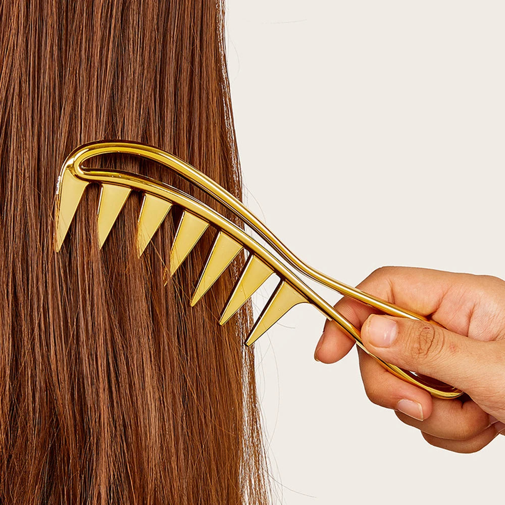 Wide Tooth Retro Oil Head Comb – Antistatic Detangling Comb for Curly & Straight Hair