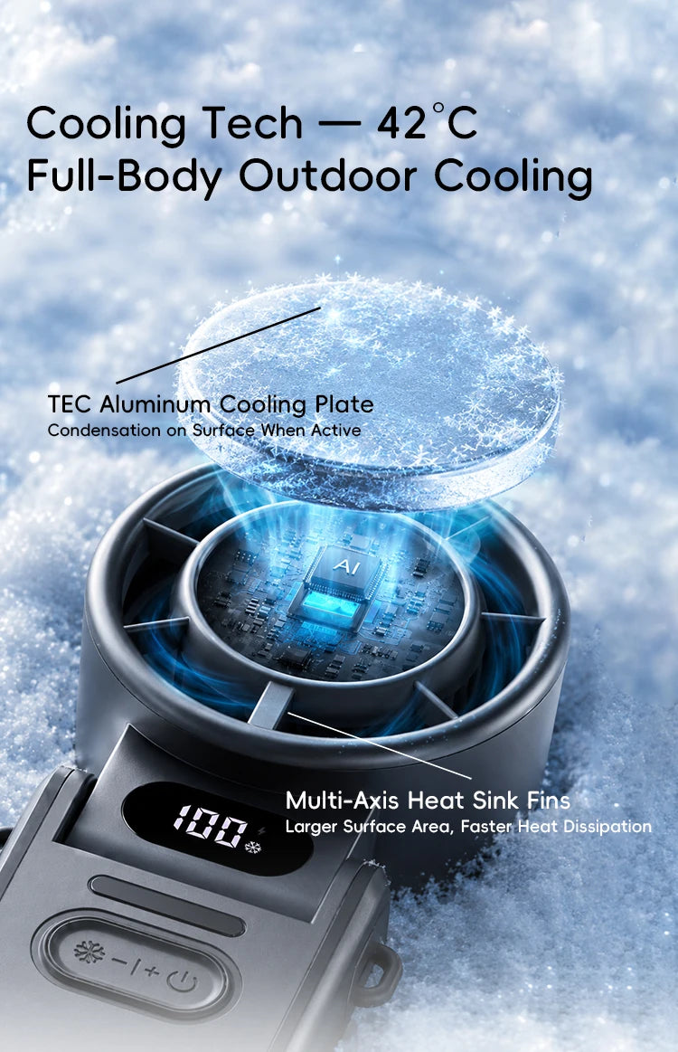 Rechargeable Handheld Fan with Optional Ice Cooling