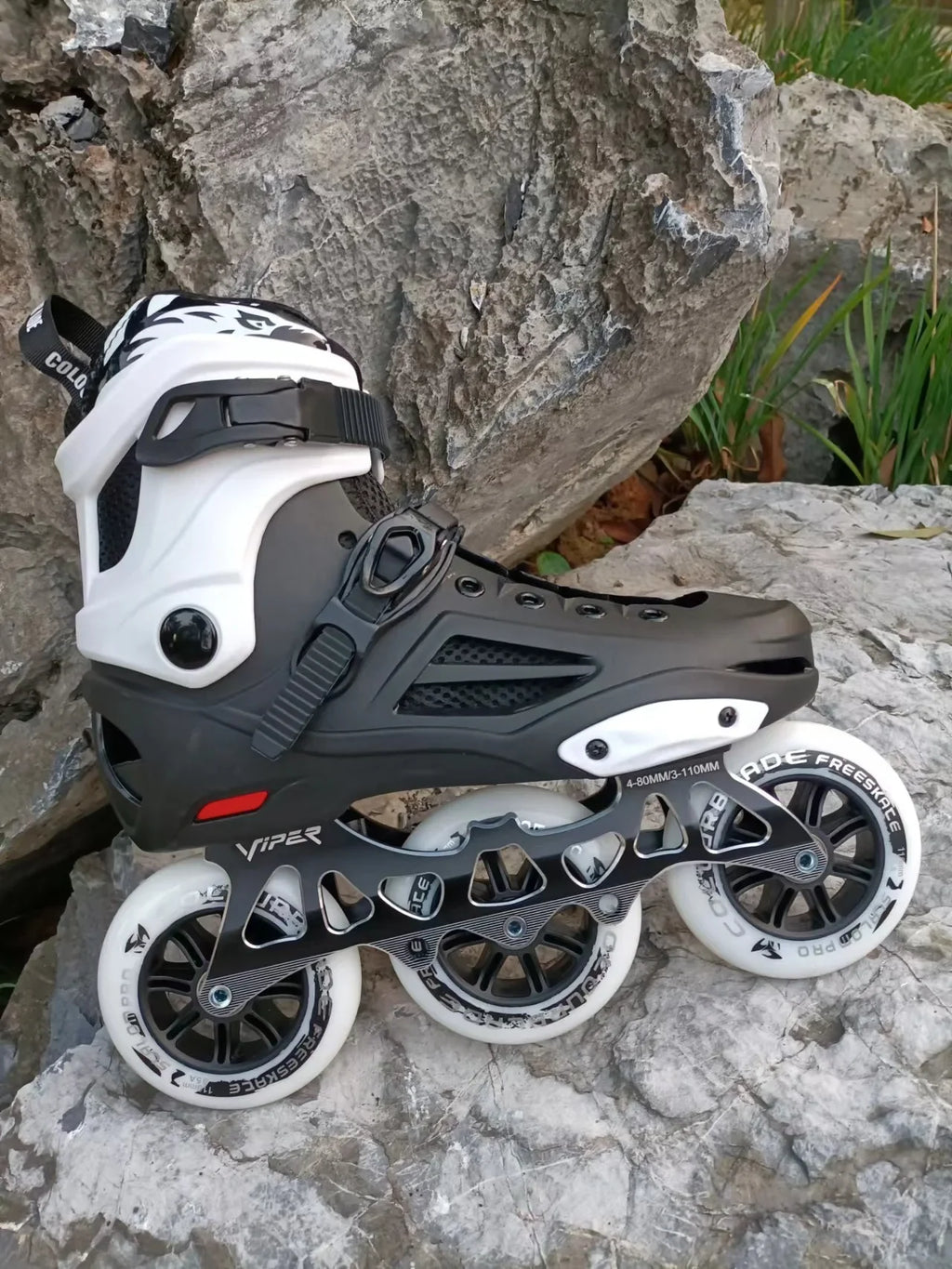 Big Wheel 3-Wheel Speed Roller Skates – Adult Professional Racing Inline Flat Skates