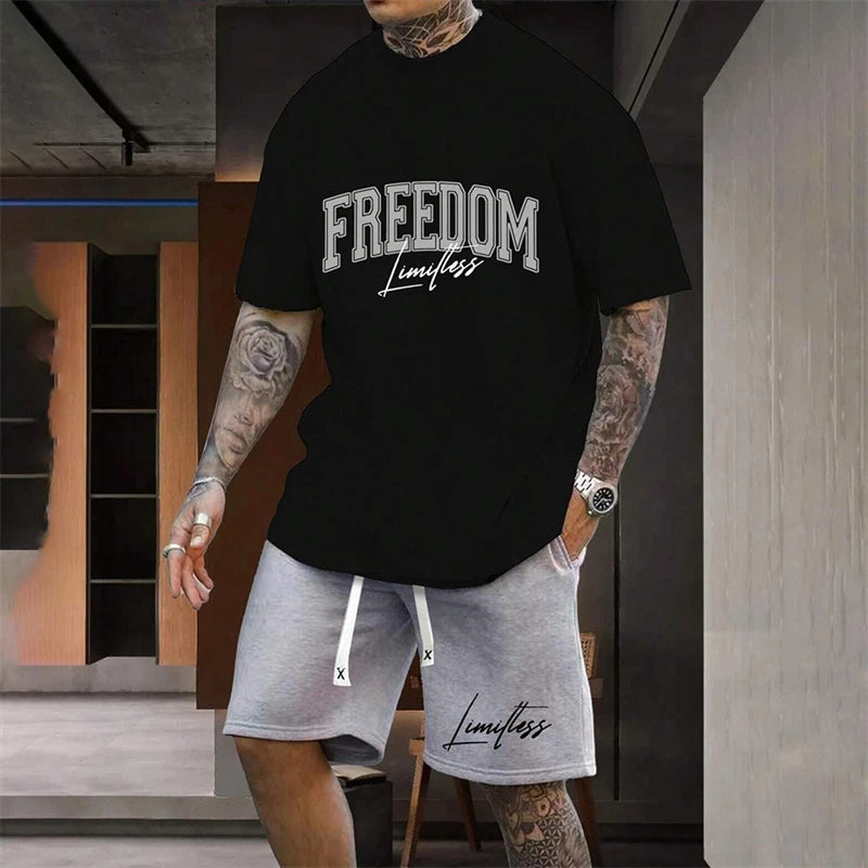 Men's Basketball Sport Outdoor Leisure Set – Loose Comfortable Holiday Casual Suit (Up to 6XL)