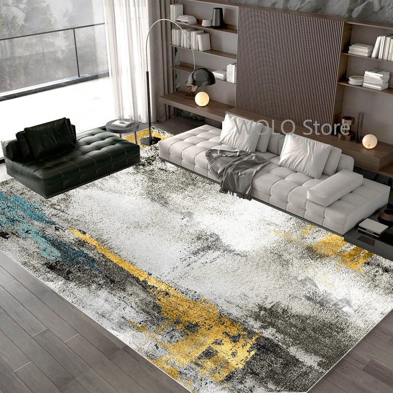 Nordic Abstract Area Rug – Washable Non-Slip Carpet for Living Room, Bedroom & Dining Room