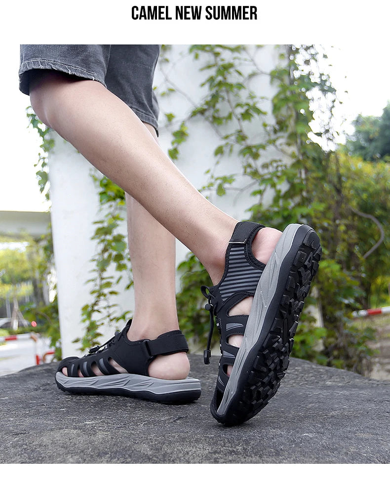 Men's Handmade Breathable Beach Sandals – Lightweight Soft Sole Outdoor Sandals