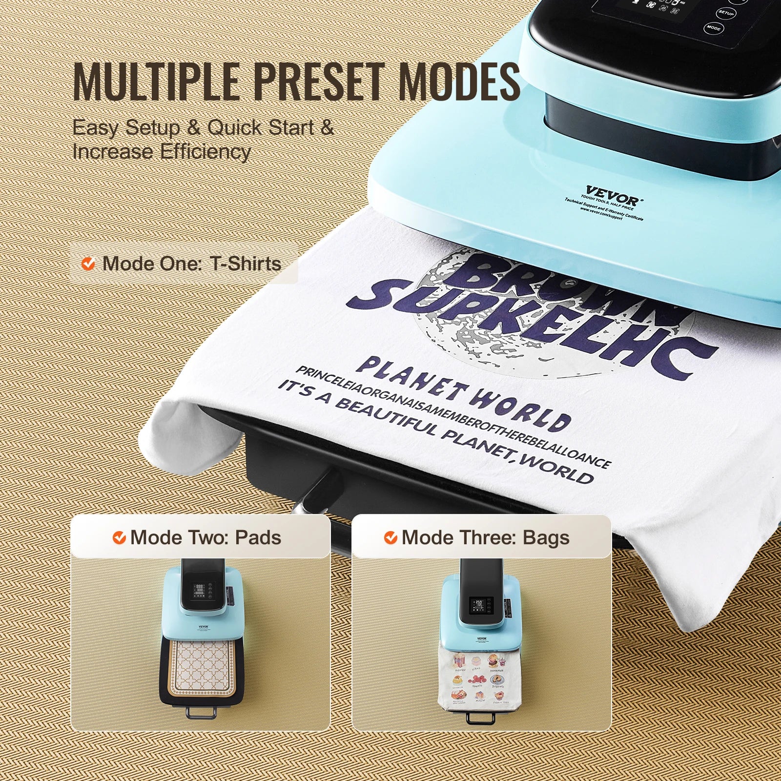 SucceBuy Auto Heat Press Machine 15x15in — Auto Release, Fast Even Heating, Sublimation T-Shirt Press
