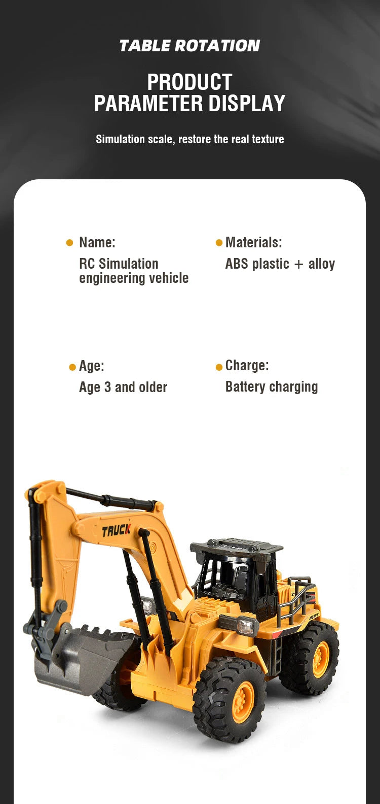 2.4G RC Construction Truck – Alloy Excavator, Bulldozer & Dump Truck for Kids