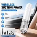 Cordless Mini Car Vacuum Cleaner – White Handheld
