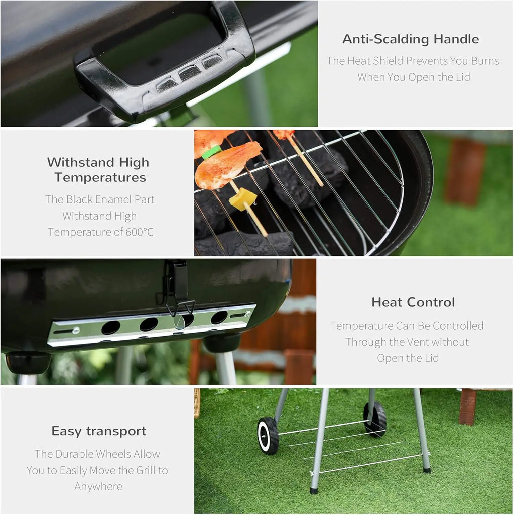 2-Burner Portable Propane Gas Grill | Foldable Side Tables, Warming Rack, Piezo Ignition, 370 Sq. In. Cooking Area