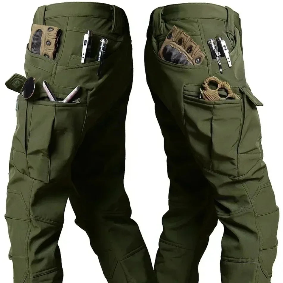 Men's Camo Waterproof Tactical Jacket & Fleece Pants Set – Winter Hunting Outdoor 2-Piece