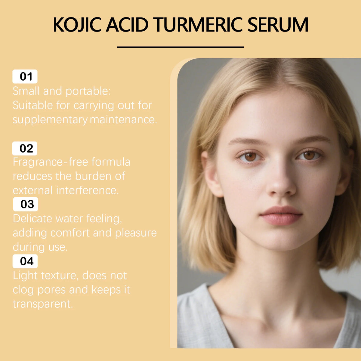 Kojic Acid & Turmeric Brightening Spray & Serum – Exfoliating, Hydrating & Firming Skin Care