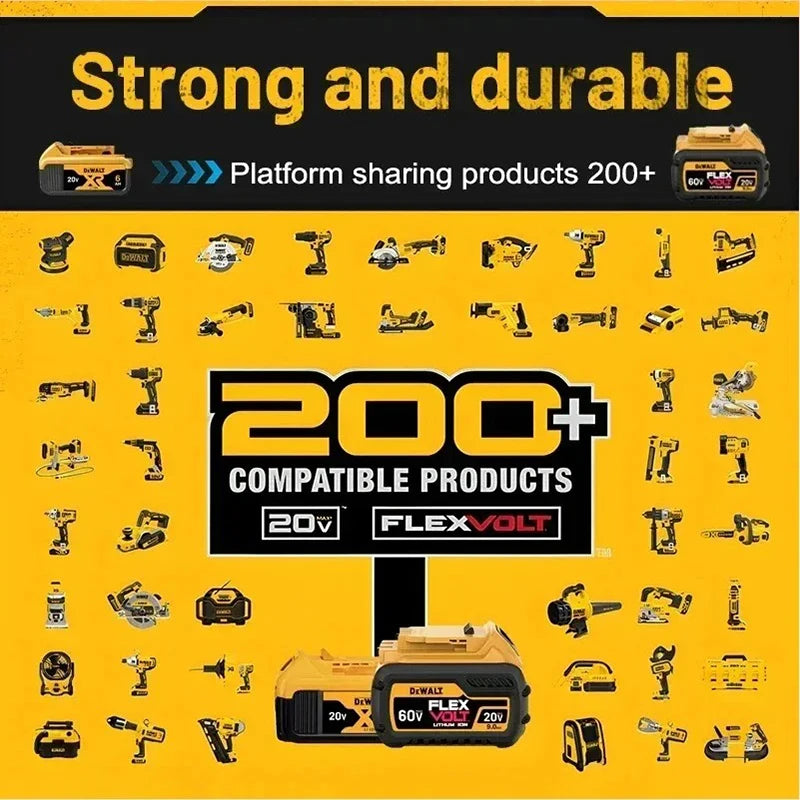 DeWALT 20V/60V MAX FlexVolt Battery – 6Ah & 9Ah Replacement for DCB606 DCB205 DCB206 Power Tools