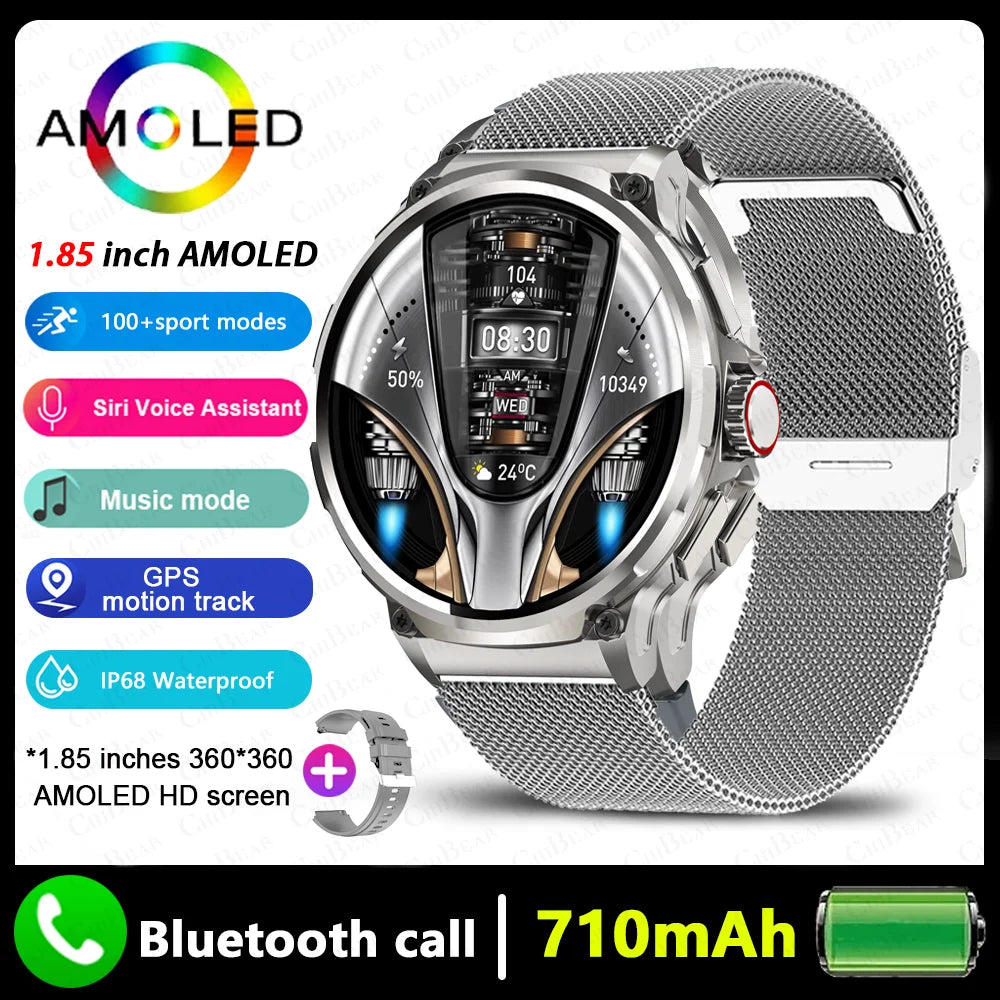 Men's GPS Smart Watch | 1.85" HD AMOLED 710mAh Bluetooth Call Sport Smartwatch for Android & iOS