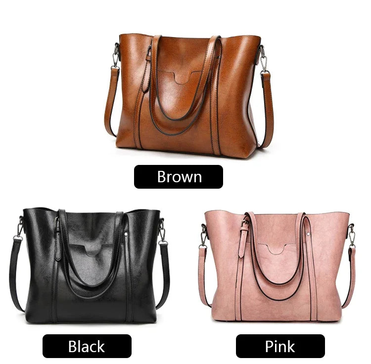 Vintage Oil Wax TPU Shoulder Bag – Hard Shell Tote Crossbody Satchel for Women