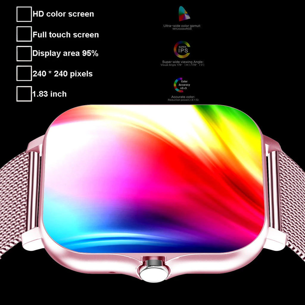 1.83" Waterproof Smart Watch – Answer Calls Sleep Monitoring Sports Pedometer for iPhone & Android