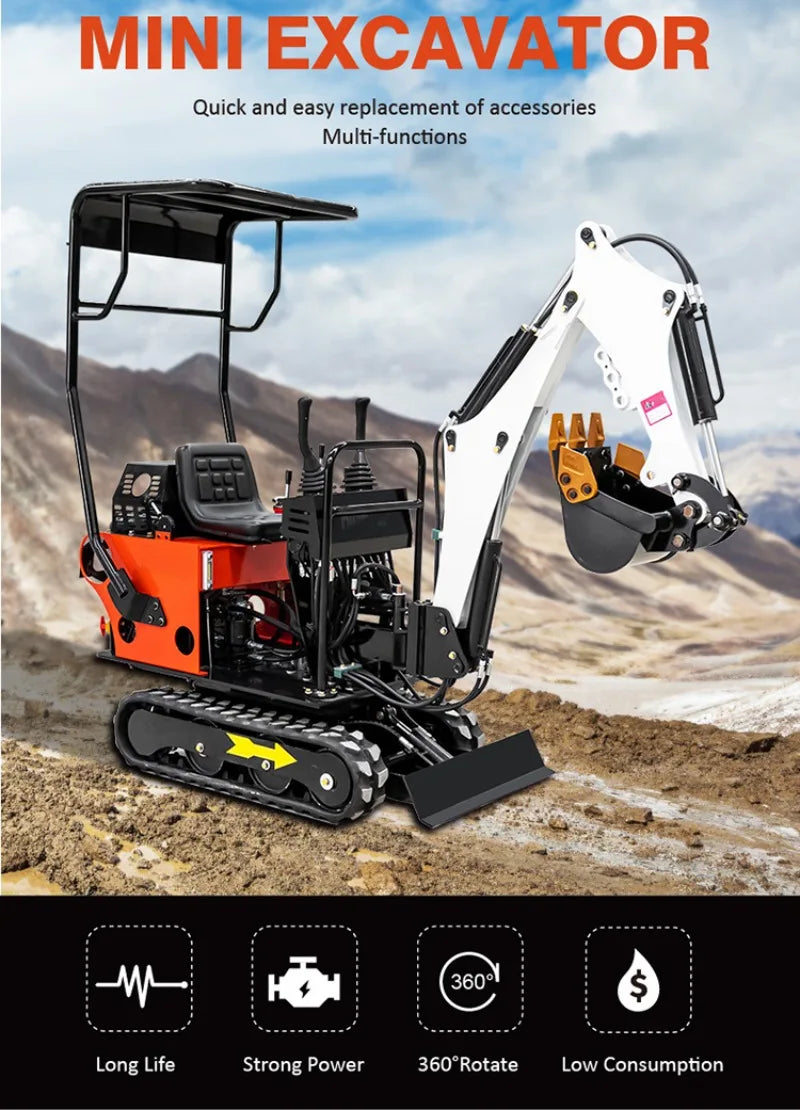 1.2 Ton Mini Digger – Compact Excavator for Construction & Engineering