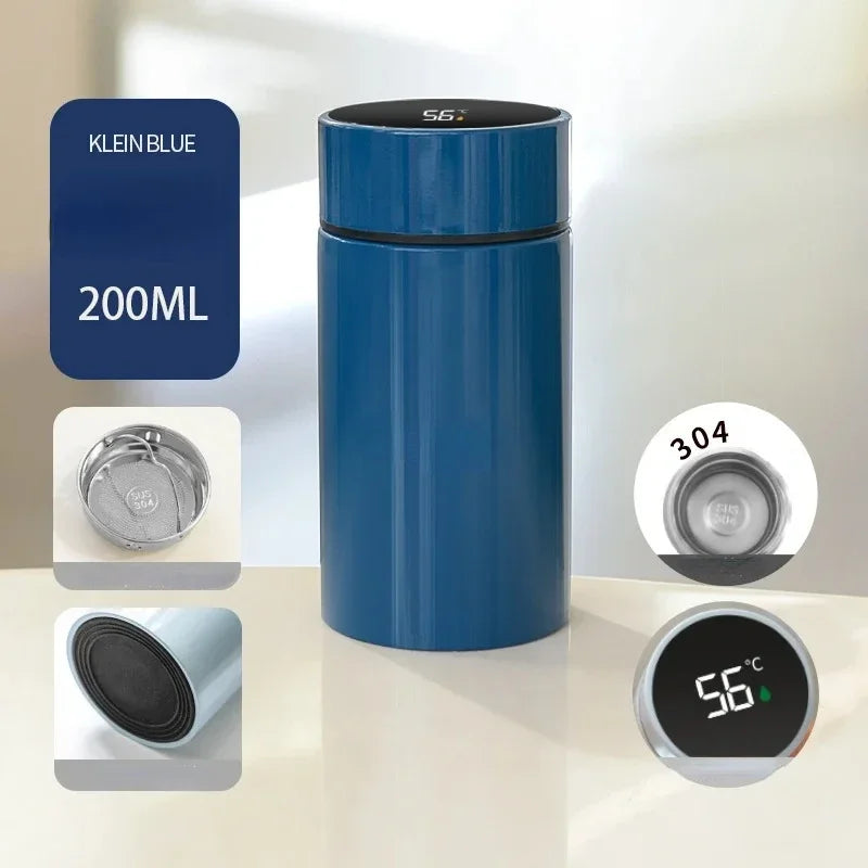 200ml Mini Stainless Steel Vacuum Flask Thermos – Lightweight Insulated Travel Tumbler, 12–24Hr