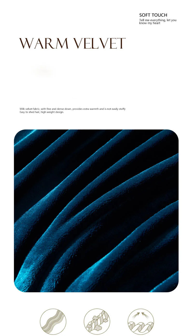 Shell Edge Milk Velvet Blanket – European Solid Color Silky Bedspread for All Seasons