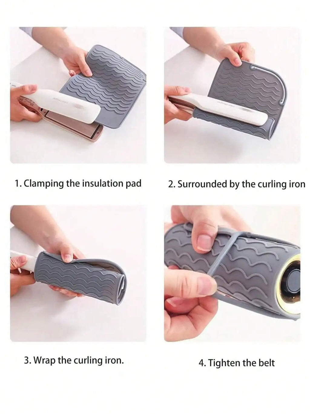 Silicone Heat Resistant Mat — Travel Hair Tool Pad for Flat Iron & Curling Iron