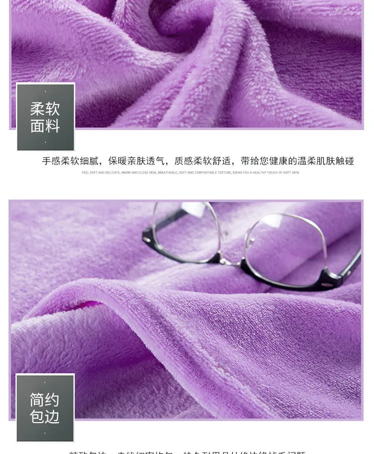 Solid Color Plush Blanket – Thick Warm Farley Fleece Multifunctional Throw, Multiple Colors