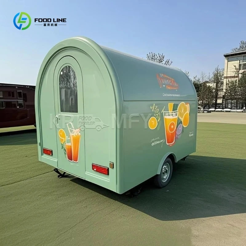 Full Kitchen Mobile Food Trailer with Water Sink – Outdoor Fast Food Cart