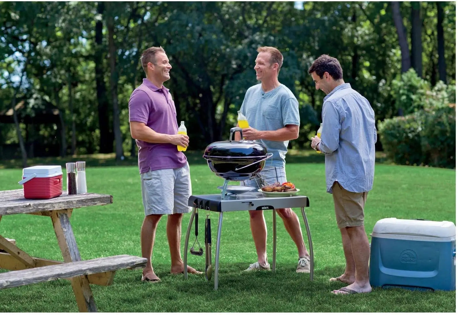 18-Inch Portable Kettle BBQ Grill | Tuck-N-Carry Lid Lock, Removable Ash Catcher, Lightweight, Camping, Tailgating & Outdoor Cooking