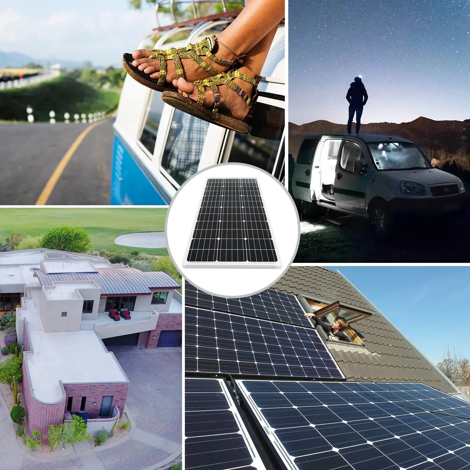 Premium 1000W–3000W Commercial-Grade Rigid Waterproof Solar Panel – Reinforced Glass Construction