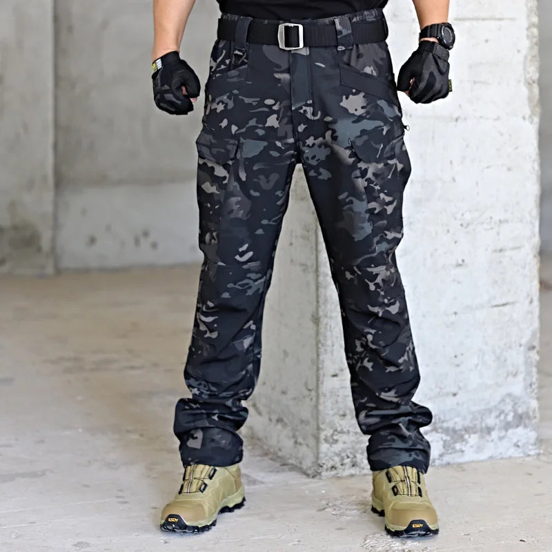Men's Waterproof Soft Shell Tactical Jacket & Fleece Cargo Pants Set – Outdoor Hiking 5XL 6XL