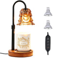 Gold Floral Glass Candle Warmer Lamp with Timer