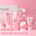 LAIKOU Sakura 6-Piece Skincare Gift Set – Full Routine with Cleanser, Toner, Serum, Eye Cream, Cream & Sunscreen