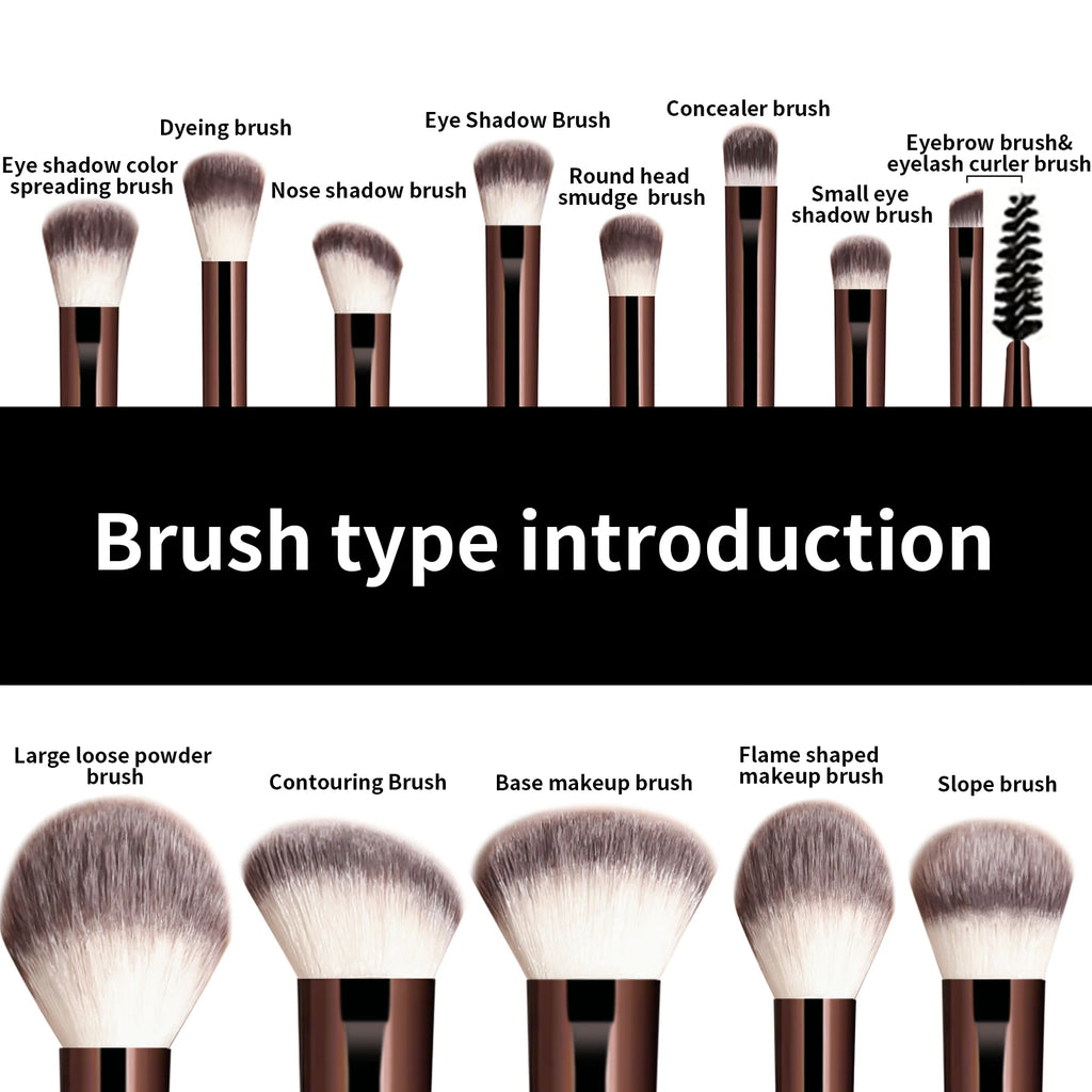 13-Piece Makeup Brush Set — Foundation, Concealer & Eyeshadow