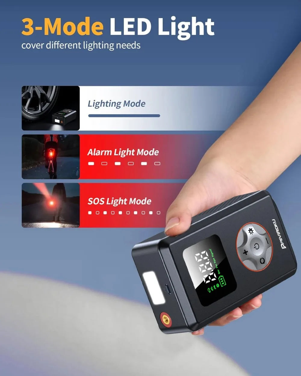 Cordless Tire Inflator with Digital Gauge, 150 PSI