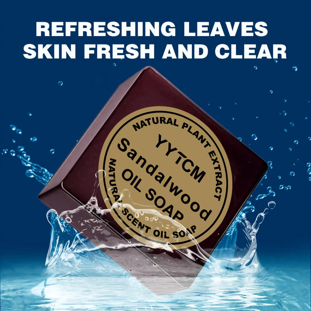 Sandalwood Men's Fragrance Soap Bar – Long-Lasting Scent for Bath, Face & Hand Washing, 65g