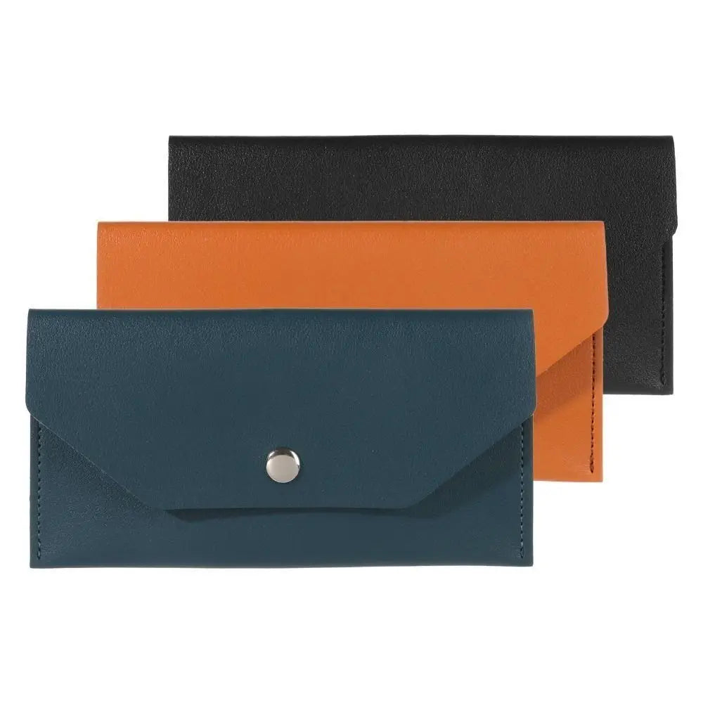 Ultra-Thin Cash Envelope Wallet – Waterproof PU Leather Money Organizer & Card Holder