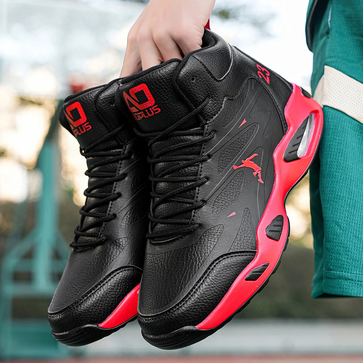 Men's High-Top Air Cushion Basketball Shoes – Non-Slip Breathable Sneakers