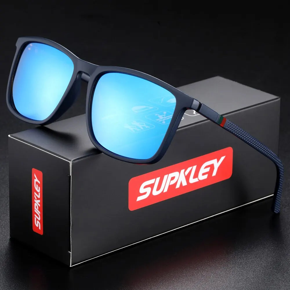 SUPKLEY Men's Polarized Square Sports Sunglasses