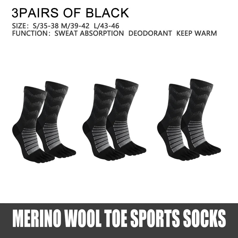 Thermal Five-Toe Socks for Hiking & Winter Sports