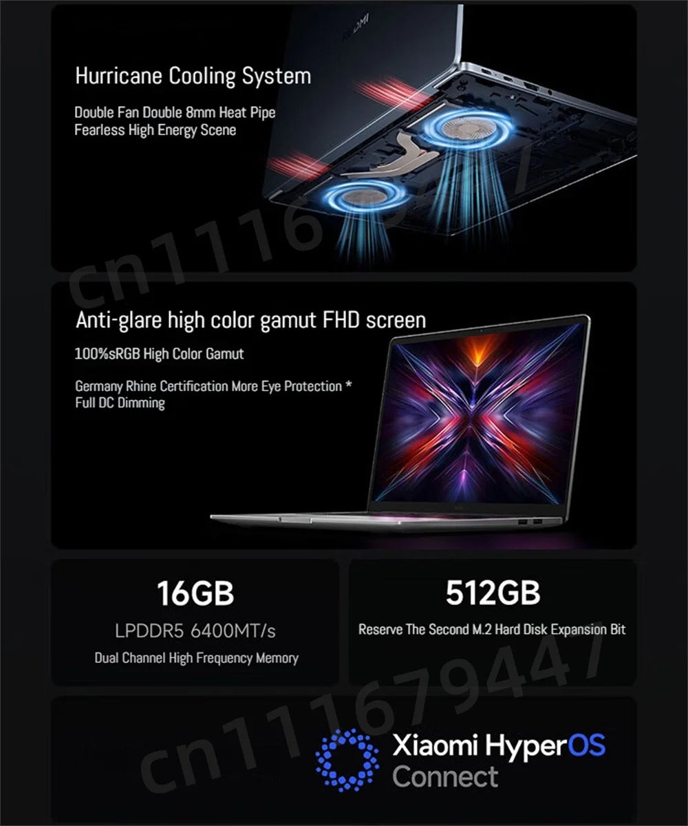 Xiaomi Redmi Book 14"/16" Laptop – AMD Ryzen 5/7 7535H/7735H, 16GB DDR5, 512GB SSD, Win11