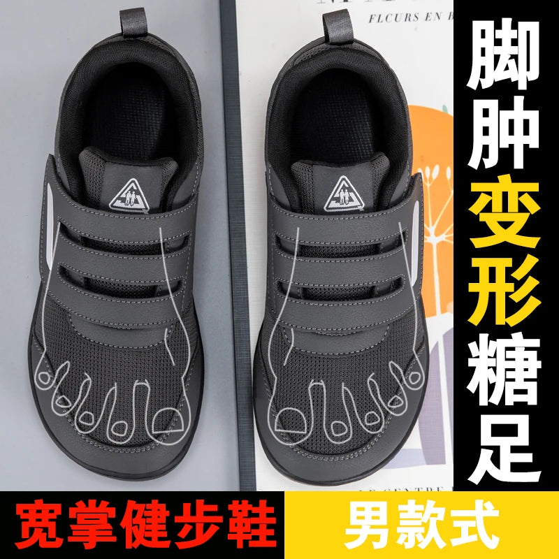 Men's & Women's Orthopedic Open Sandals – Adjustable Wide Diabetic Shoes for Swollen Feet, Hallux Valgus, Bunion & Thumb Eversion Relief