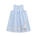 Animal Duck Applique Girls Sleeveless Dress — Summer Beach Party Dress
