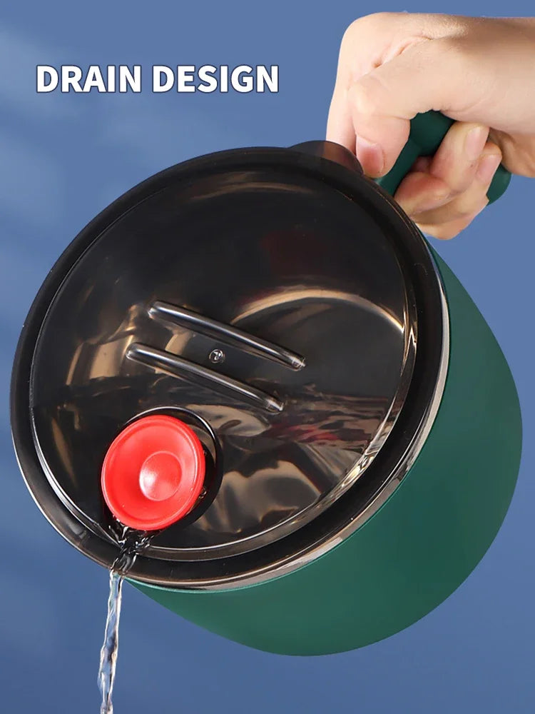 Stainless Steel Noodle Bowl with Lid — Sealed Portable Draining Bowl for Kitchen Use