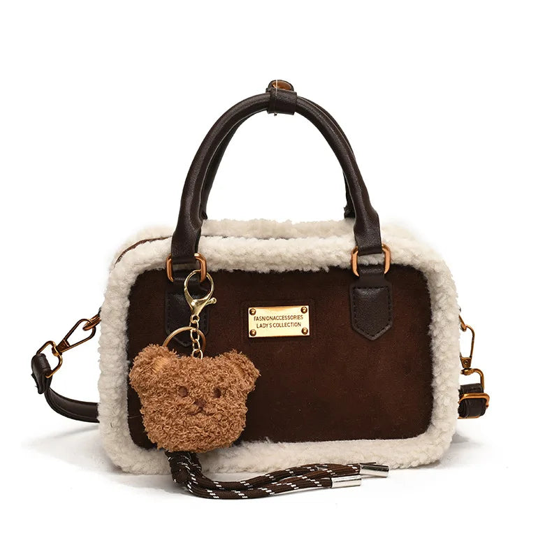 Plush Crossbody Shoulder Bag — Versatile Women's Purse & Designer Handbag