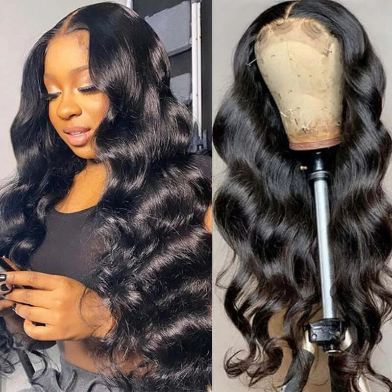 180% Density Brazilian Lace Front Wig | HD 13x4 Bleached Knots Pre-Plucked Transparent Lace Frontal