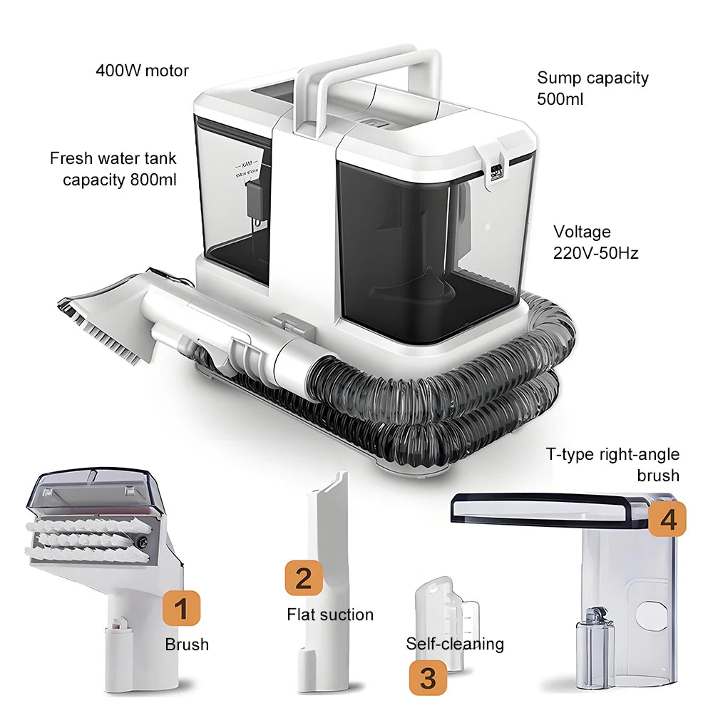 Tungfull All-in-One Carpet & Curtain Vacuum Cleaner — Multifunctional Fabric Cleaning Machine for Sofa, Vacuuming & Washing