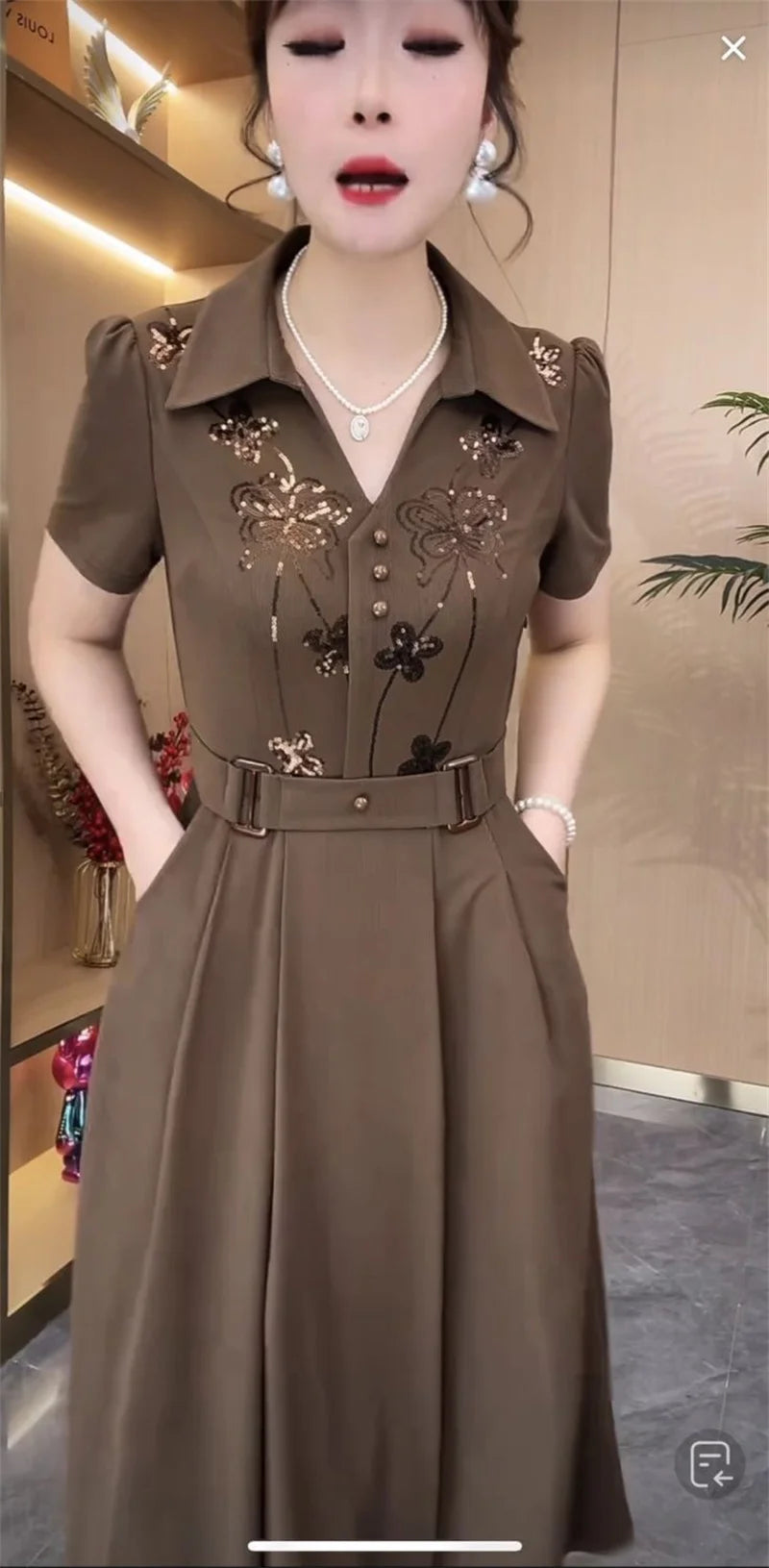 High-End Sequin Long Dress — Western Style Elegant Slim Maxi Dress for Women, Multiple Colors & Sizes