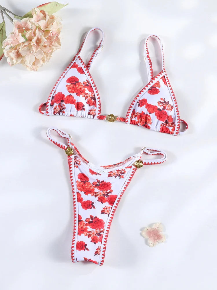 Long Dress Bikini Cover Up | Print Mesh Swimwear, Sexy Floral, Bandage Detail, S-XL