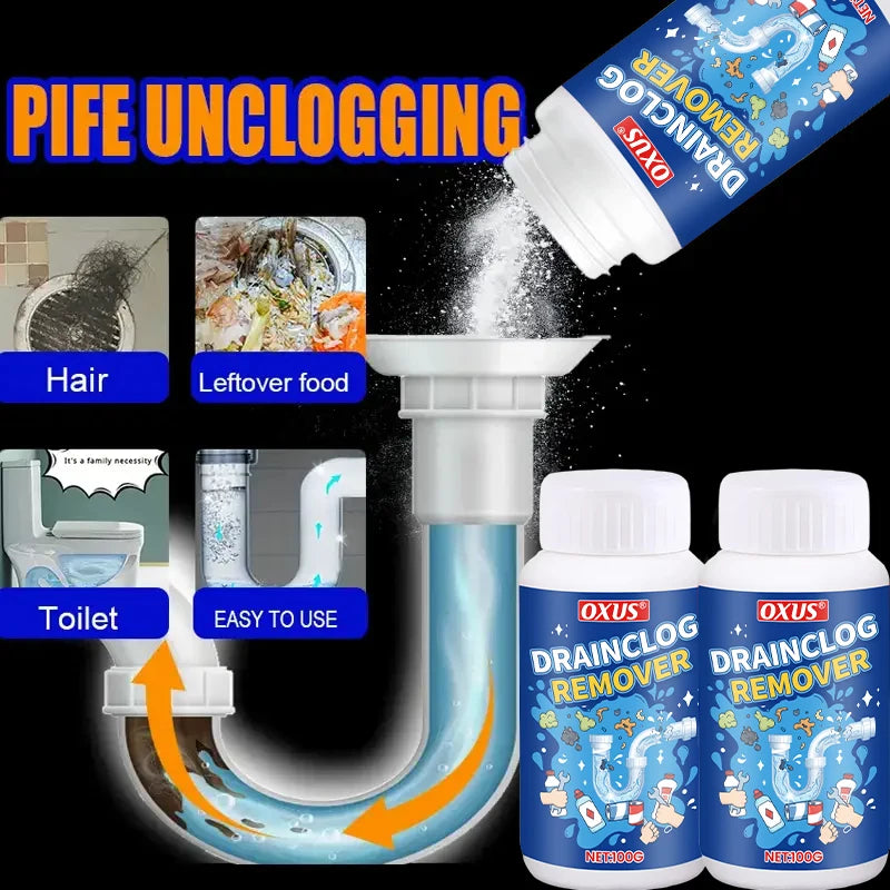 Blast Through Any Blockage — Home Strong Pipe Dredging Powder | Fast-Acting Bubble Formula, Dissolves Sewage & Oil, Multi-Purpose
